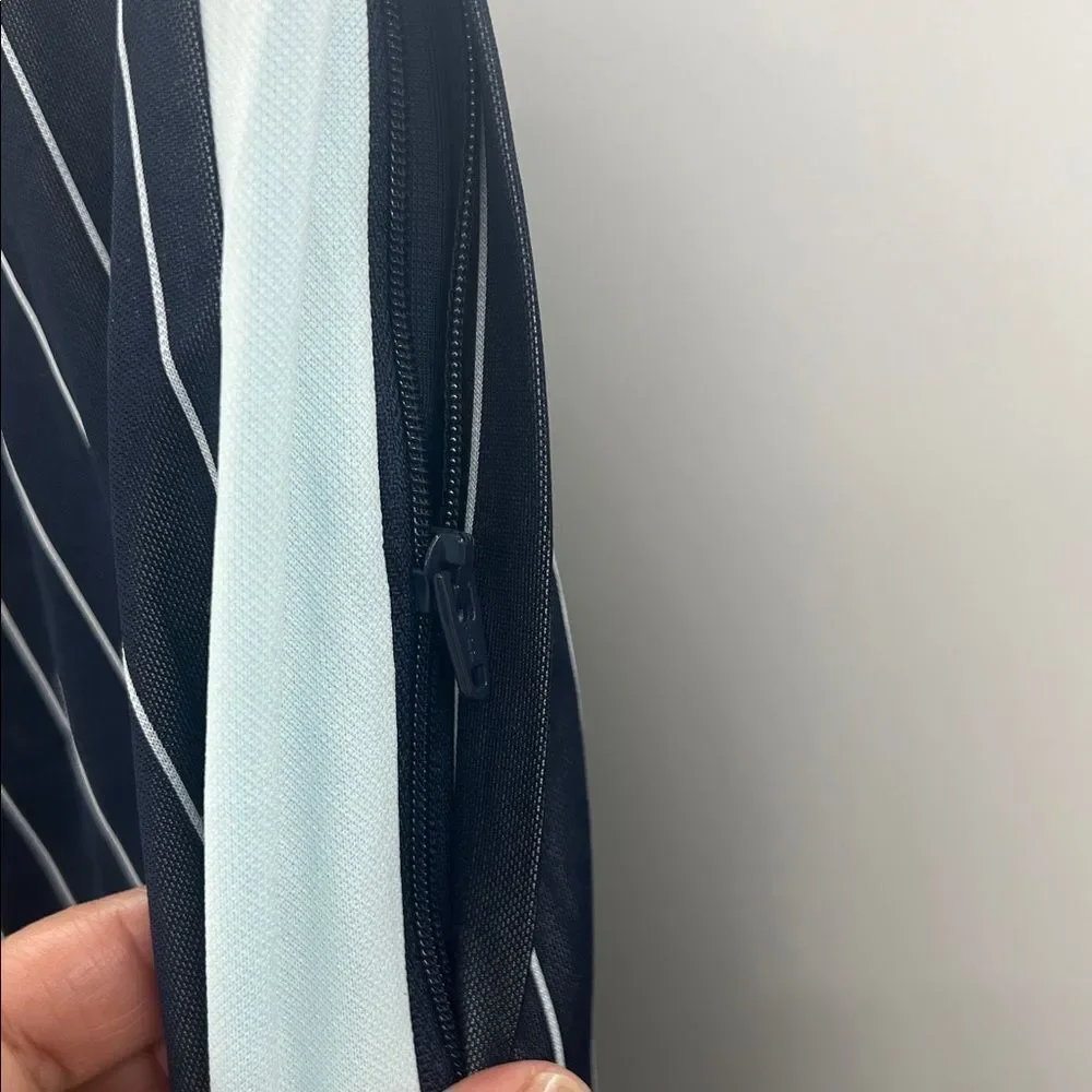 adidas navy and pastel blue Striped Joggers track pants